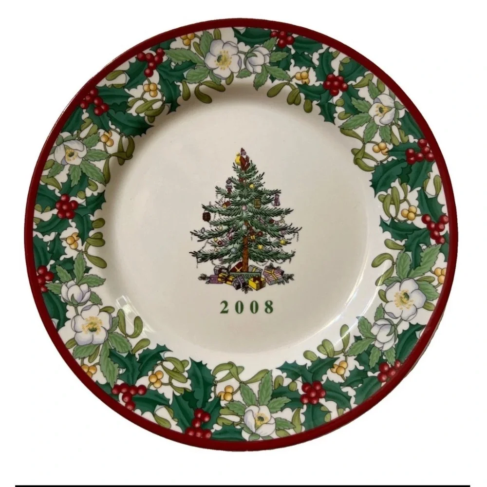 Spode Christmas Tree 70th Anniversary 2008 Annual Border Collector Plate 8 inch